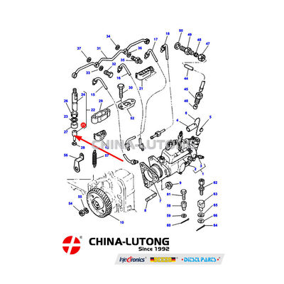 6801052 Bocal de injecção fabricado pela China lutong 6801052 para MASSEY FERGUSON MF 660 680 Perkins 1006.6T Motor de tractor