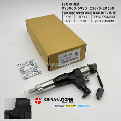 high qualiuty common rial injector 095000-6950/ Fuel Injector 095000-6952 23670-E0330 for Hino Engine J05C J05D Truck 500 Series
