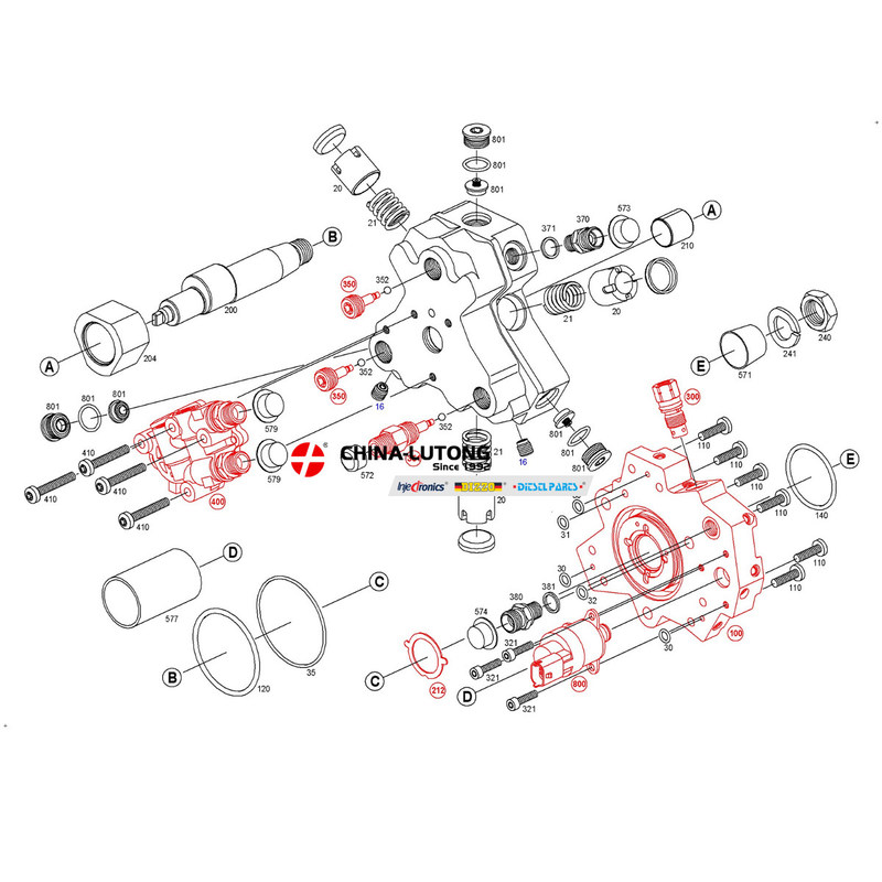 0 445 020 175 0445020175 Bomba de Alta Pressão Compatível Para Bosch Iveco Eurocargo Tector Vertis 0986437341 5801382396 84385110 Cp4 para Ford 6.7L 2011-14